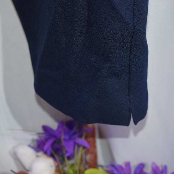 The Avenue Navy Side Zip Slacks Size 26 - Picture 3 of 8